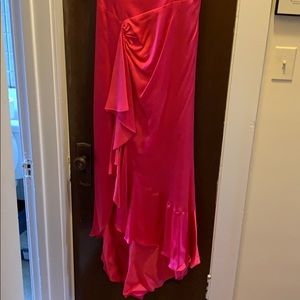 Tiffany Designs Dresses - Hot pink, strapless, formal dress with shawl. Tiffany Designs Dresses - Hot pink, strapless, formal dress with shawl.